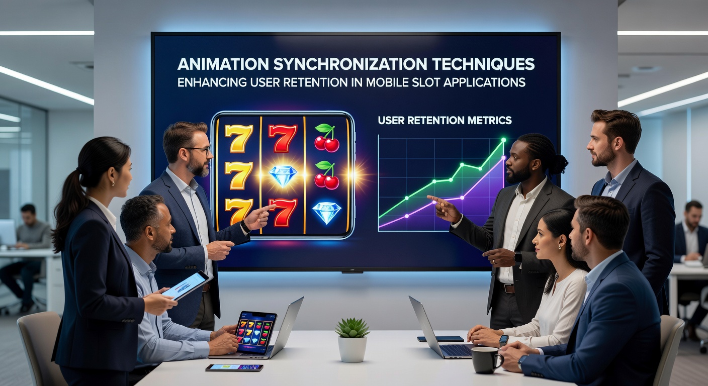 Close-up view of synchronized mobile slot reels with overlaid win animations and audio waveform indicators