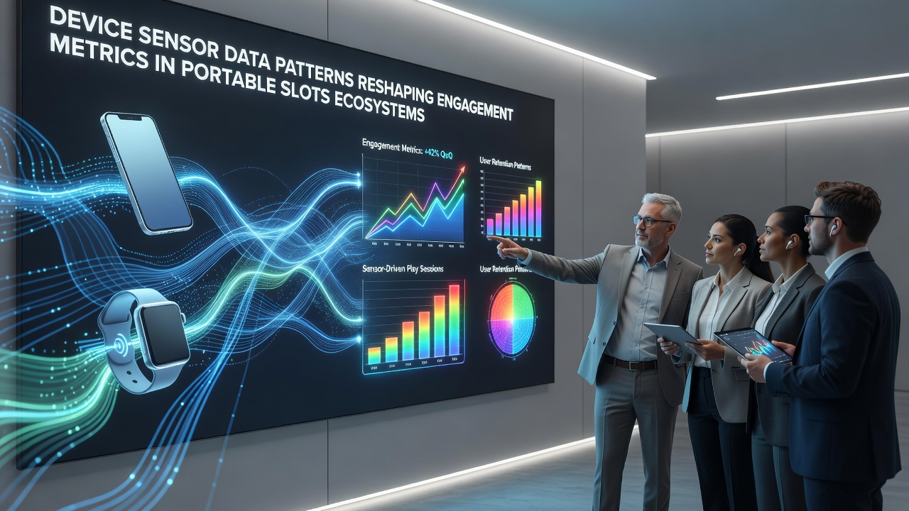 Analytics dashboard displaying sensor-derived engagement metrics for slots