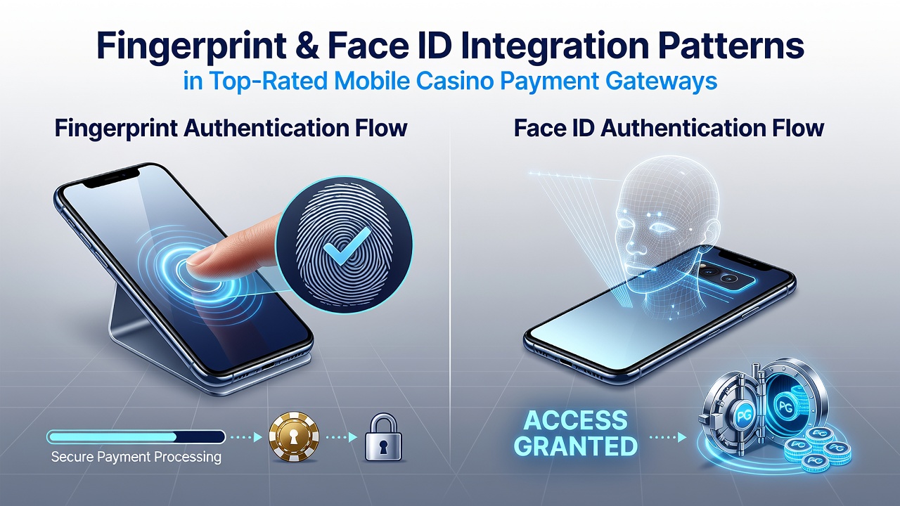 Mobile device screen demonstrating secure Face ID verification during a casino withdrawal process