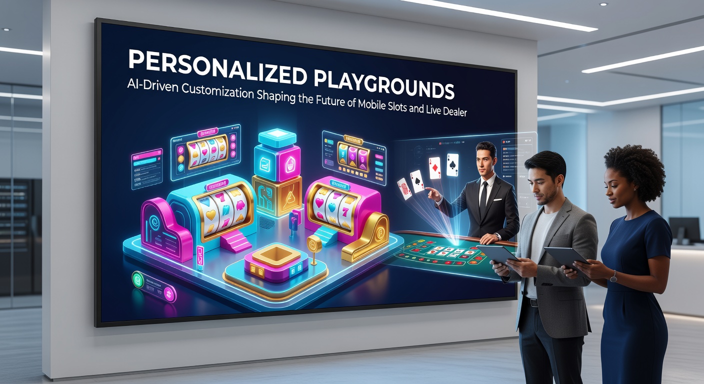 Live dealer blackjack table customized with player-favorite dealer, adjusted camera angles, and AI-suggested side bets on a smartphone