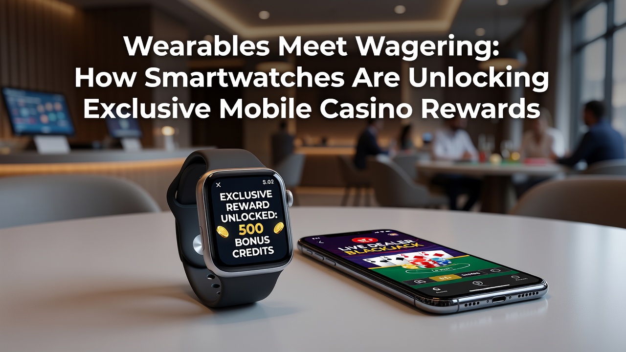 Close-up of smartwatch interface showing casino loyalty points and reward redemption options